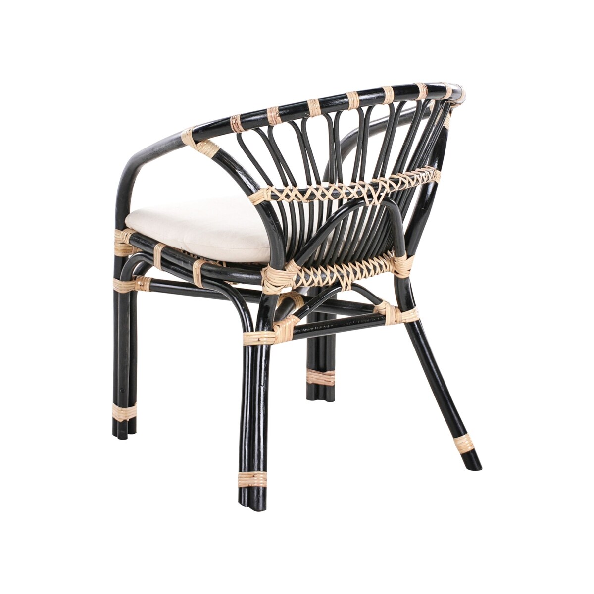 Zestaw mebli balkonowych z poduszkami PECORINI Rattan Czarny