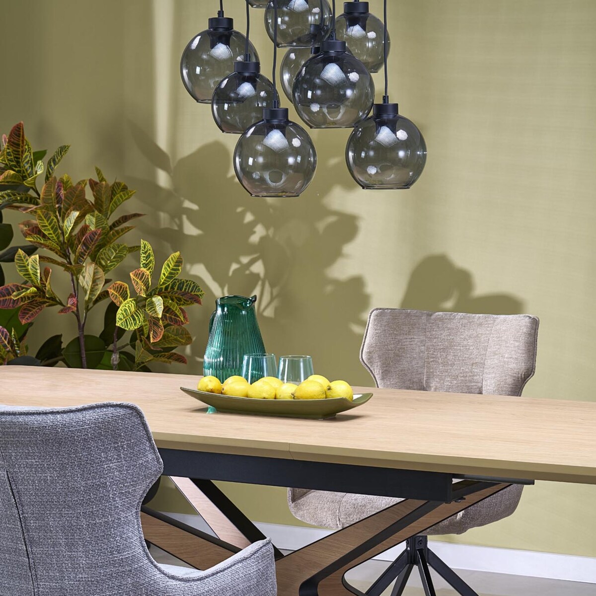 Lampa wisząca TK Lighting CUBUS GRAPHITE 10208, 9xE27, grafitowo-czarna, regulowana, 58 cm