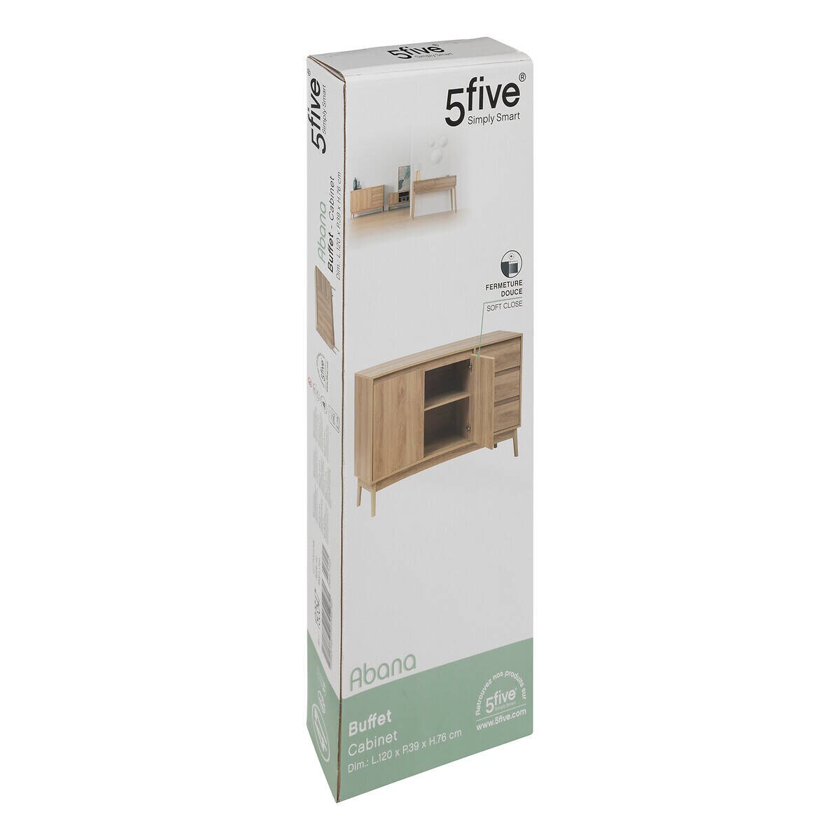 Niska komoda do salonu ABANA, 120 x 39 x 76 cm