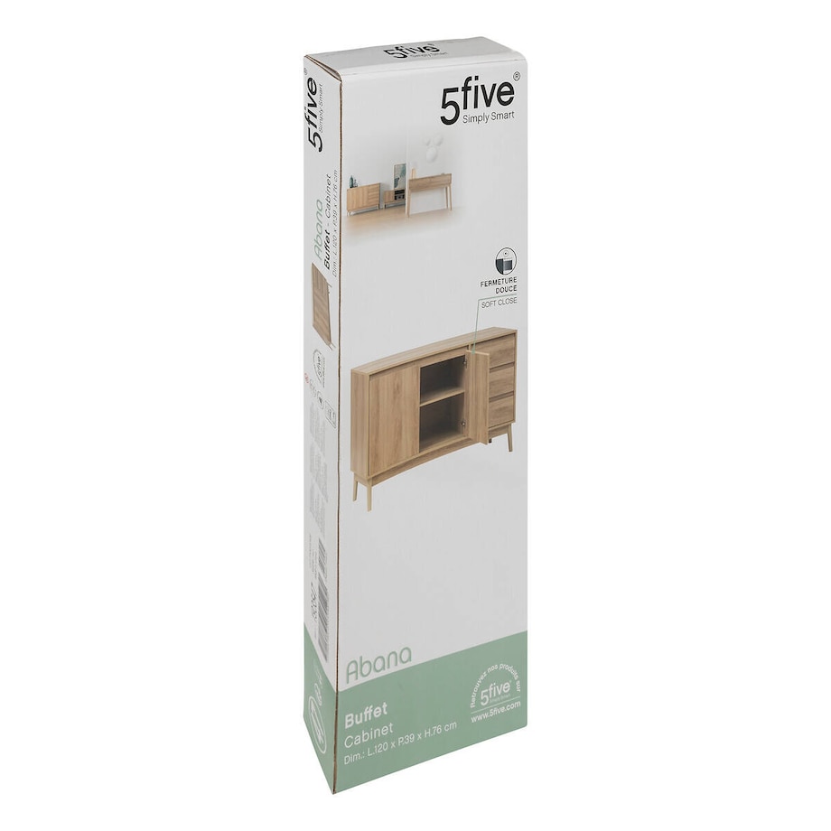 Niska komoda do salonu ABANA, 120 x 39 x 76 cm