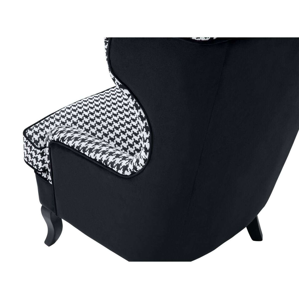 Fotel czarno-biały MOLDE