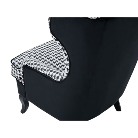 Fotel czarno-biały MOLDE