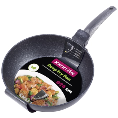 Patelnia marmurowa głęboka wok 24cm indukcja KAMILLE
