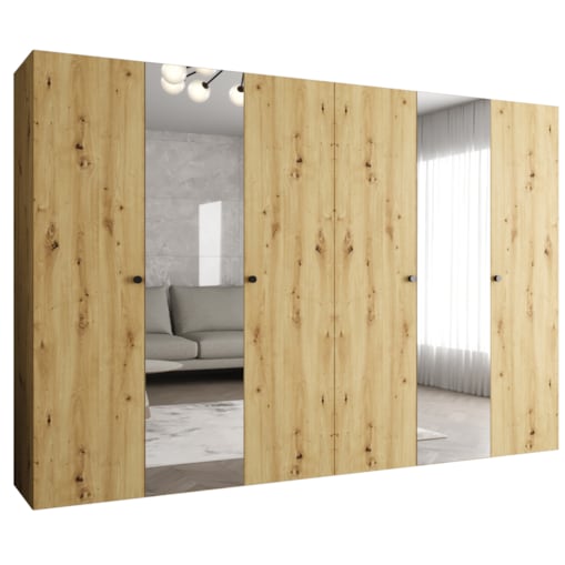 Szafa uchylna otwierana PARMA 2 300 wys. 202 cm Artisan + u. Czarny