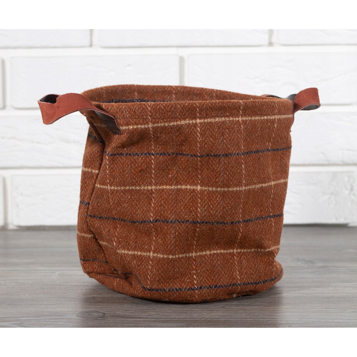 ORGANIZER IRIS RETRO VINTAGE brązowy śr. 20cm