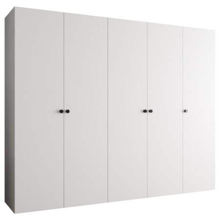 Szafa uchylna otwierana PARMA 1 250 wys. 202 cm Biały + u. Czarny