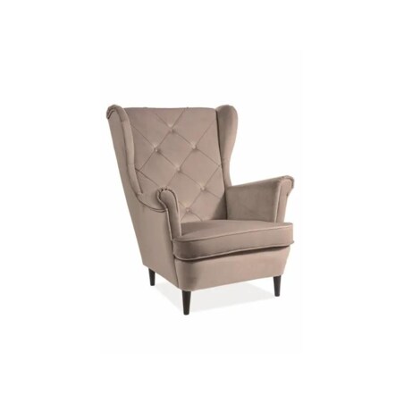 Fotel LADY VELVET beżowy