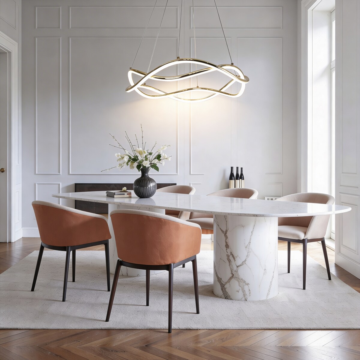 Lampa wisząca Light Prestige Twist złoty LED CCT 3000K/4000K/6000K (regulowana) 1 szt.