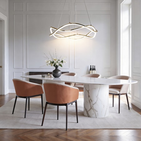 Lampa wisząca Light Prestige Twist złoty LED CCT 3000K/4000K/6000K (regulowana) 1 szt.