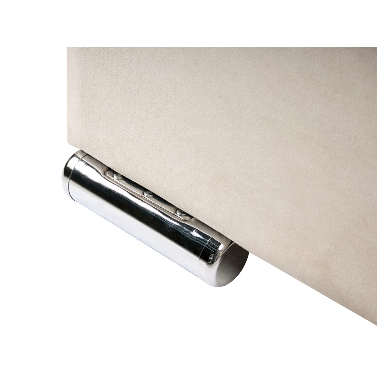 Łóżko Welur LUBBON 160 x 200 cm Złamana biel