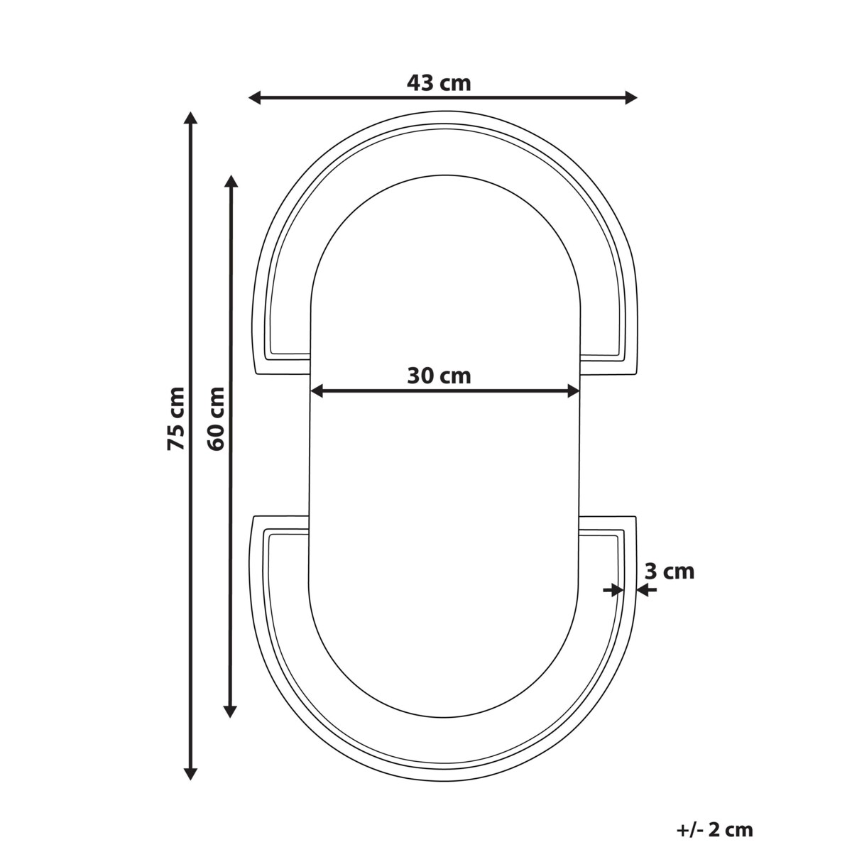 Lustro ścienne rattanowe 43 x 75 cm jasne STAINS