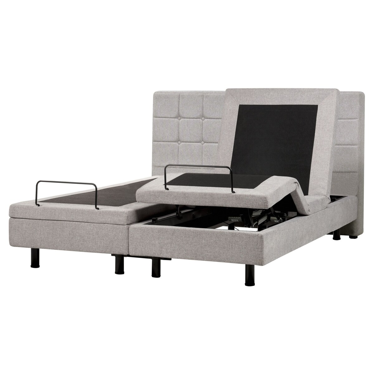 Łóżko regulowane DUKE 160 x 200 cm Jasnoszary