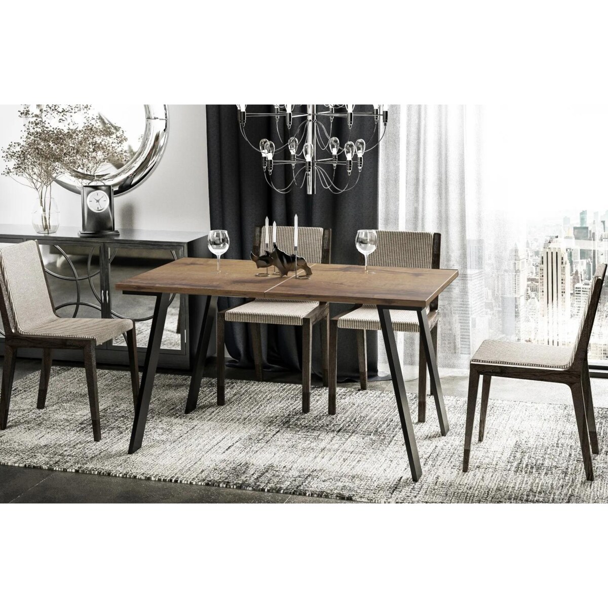 Stół rozkładany LIWIA 130(210)x80 dąb monastery