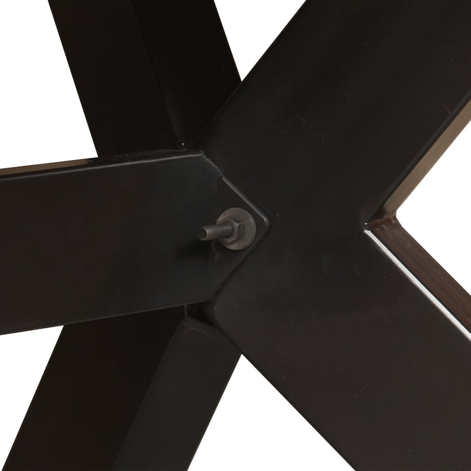 vidaXL Stół jadalniany, lite drewno mango, stalowe nogi, 180 cm