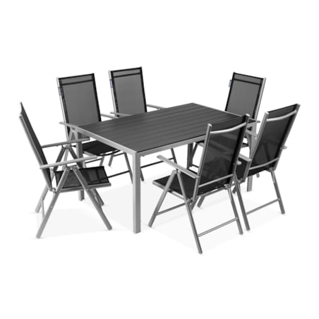 KONSIMO EPIGE Zestaw mebli ogrodowych, stół i krzesła dla 6 osób
