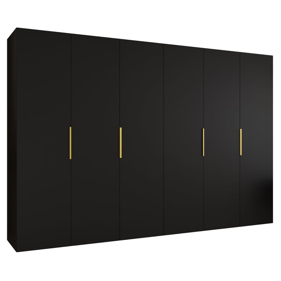 Szafa uchylna otwierana MARBELLA 1 300 wys. 202 cm Czarny + u. Złoty