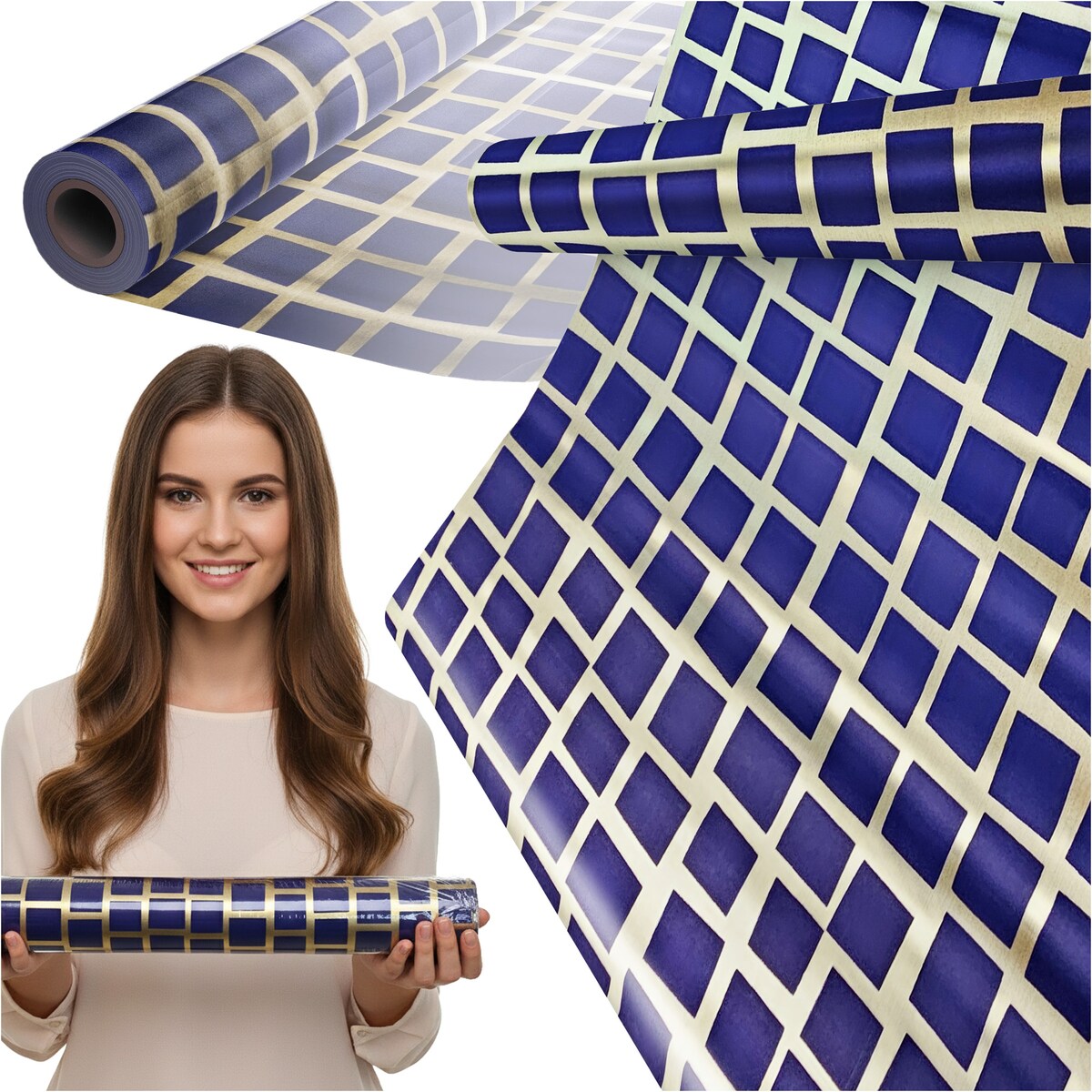 Papier Prezentowy Do Pakowania Prezentów 20 m MEGAROLKA Ozdobny Do Paczek Na Walentynki Urodziny