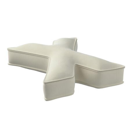 Poduszka literka X, śmietankowa biel, 35x40cm, Posh Velvet