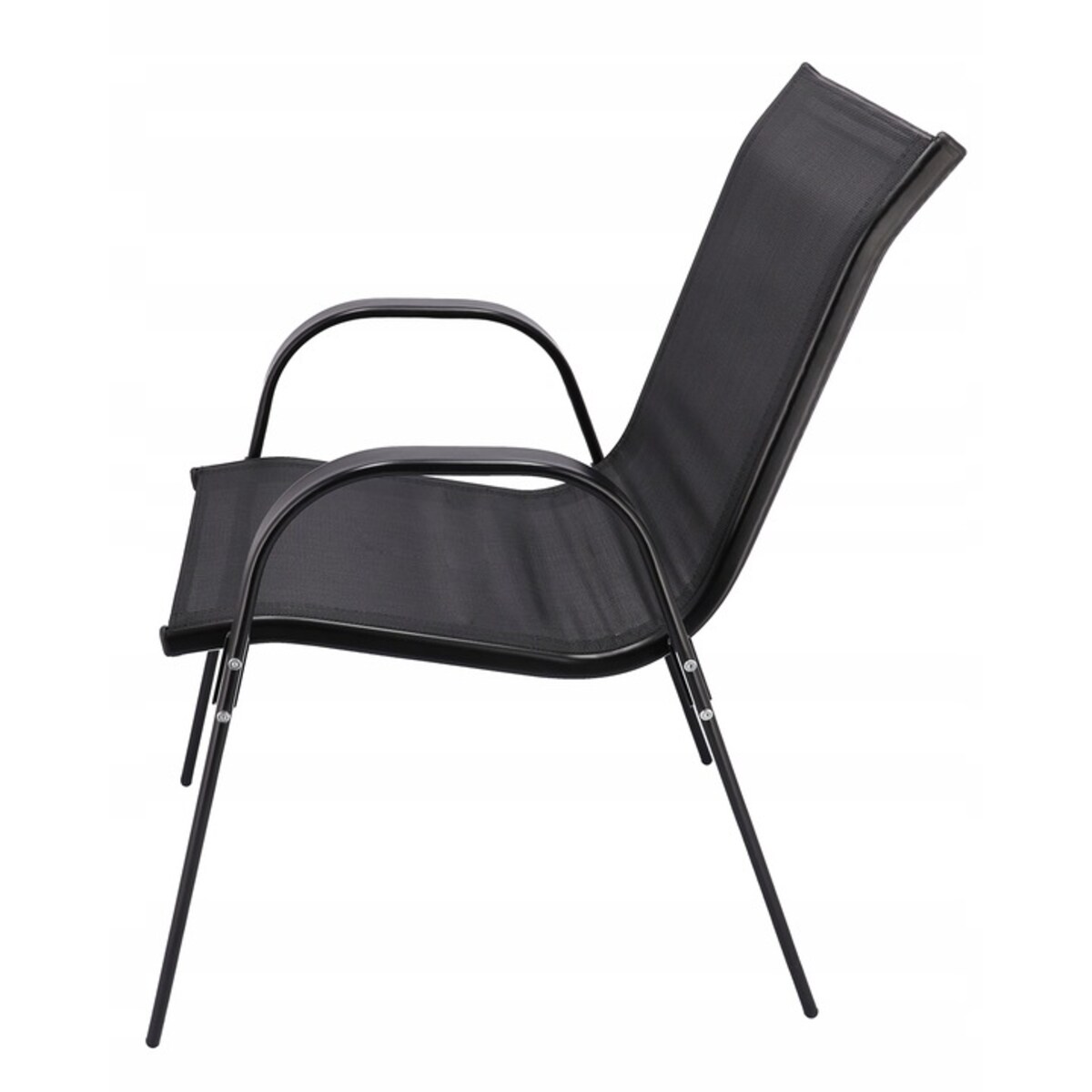 Krzesło ogrodowe z tekstylenu FIESTA czarne