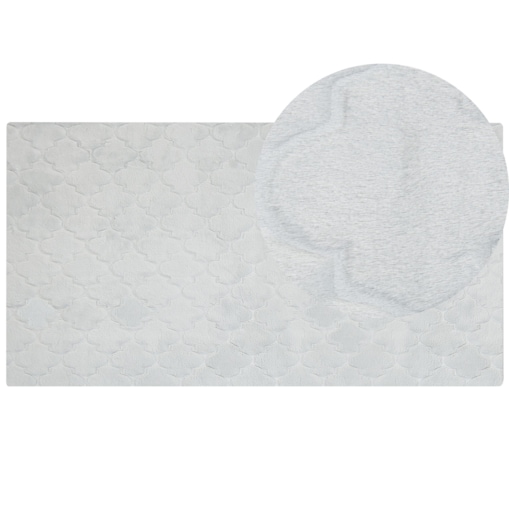 Dywan sztuczne futro królika 80 x 150 cm jasnoszary GHARO