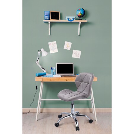 Krzesło welurowe obrotowe ENDO szare