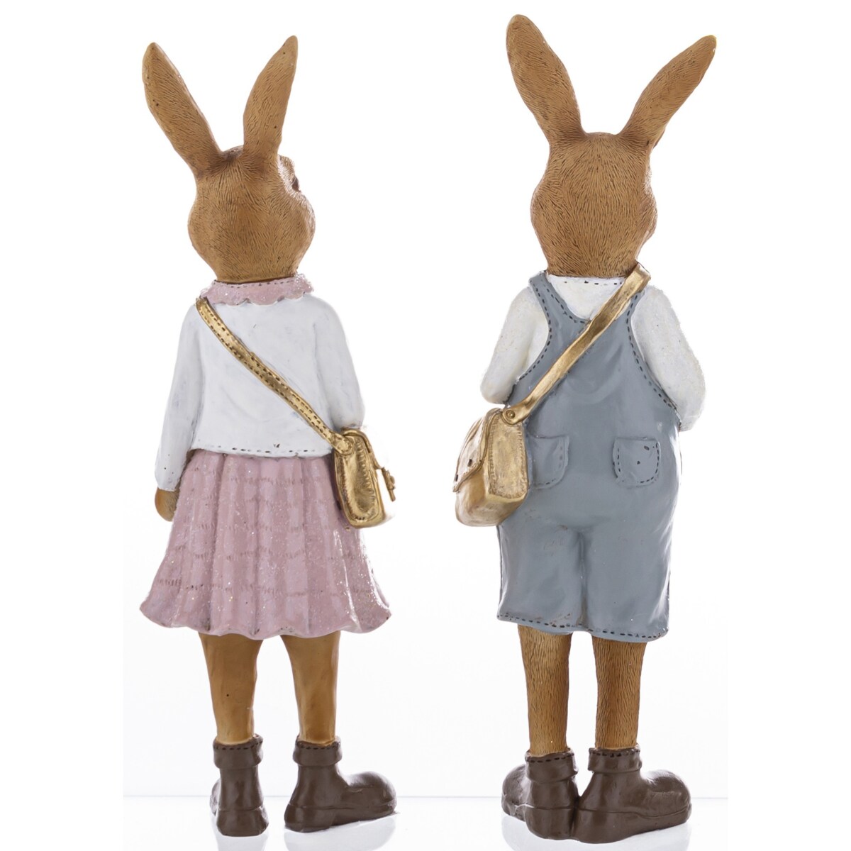 Figurka 2 szt. Królik Dziewczynka i Królik Chłopiec 25,5 cm