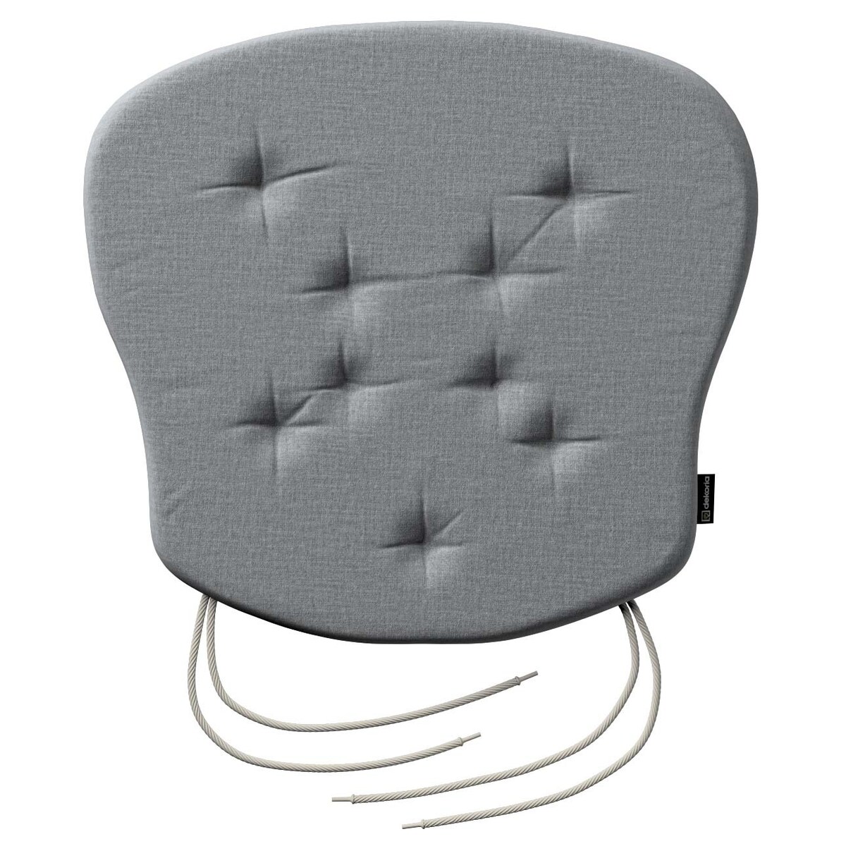 Poduszka na krzesło Filip, ciemno szary welwet, 41 x 38 x 3,5 cm, Ingrid