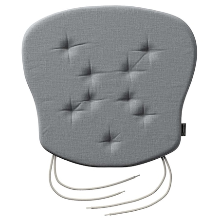 Poduszka na krzesło Filip, ciemno szary welwet, 41 x 38 x 3,5 cm, Ingrid