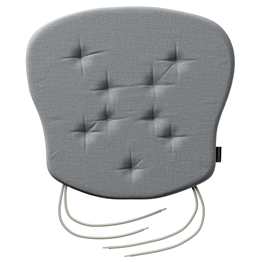 Poduszka na krzesło Filip, ciemno szary welwet, 41 x 38 x 3,5 cm, Ingrid