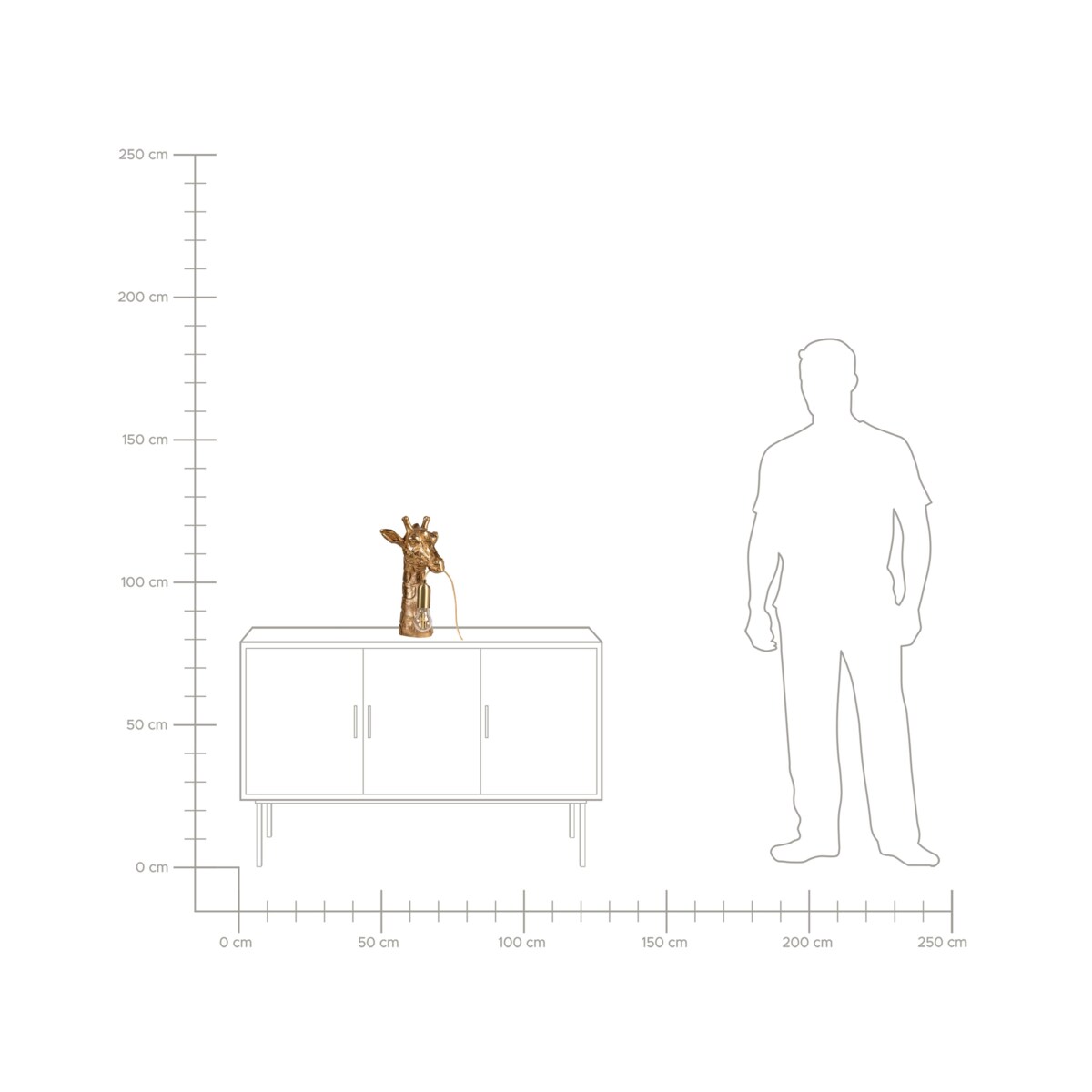 Lampa stołowa Żyrafa MALAIKA Złoty