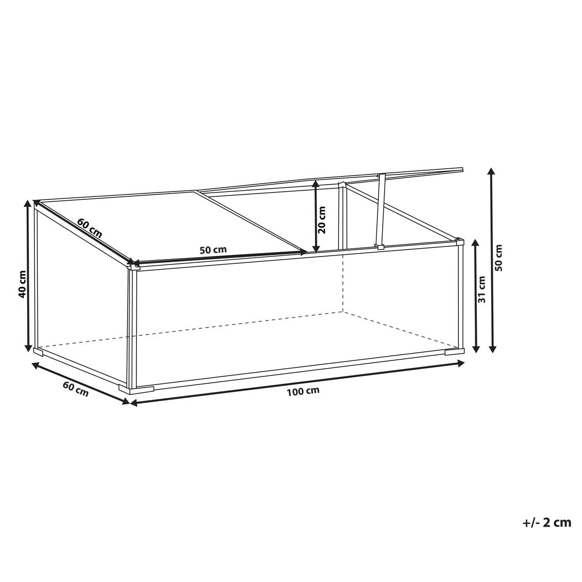 Szklarnia ogrodowa SERIFOS Srebrny 60 cm