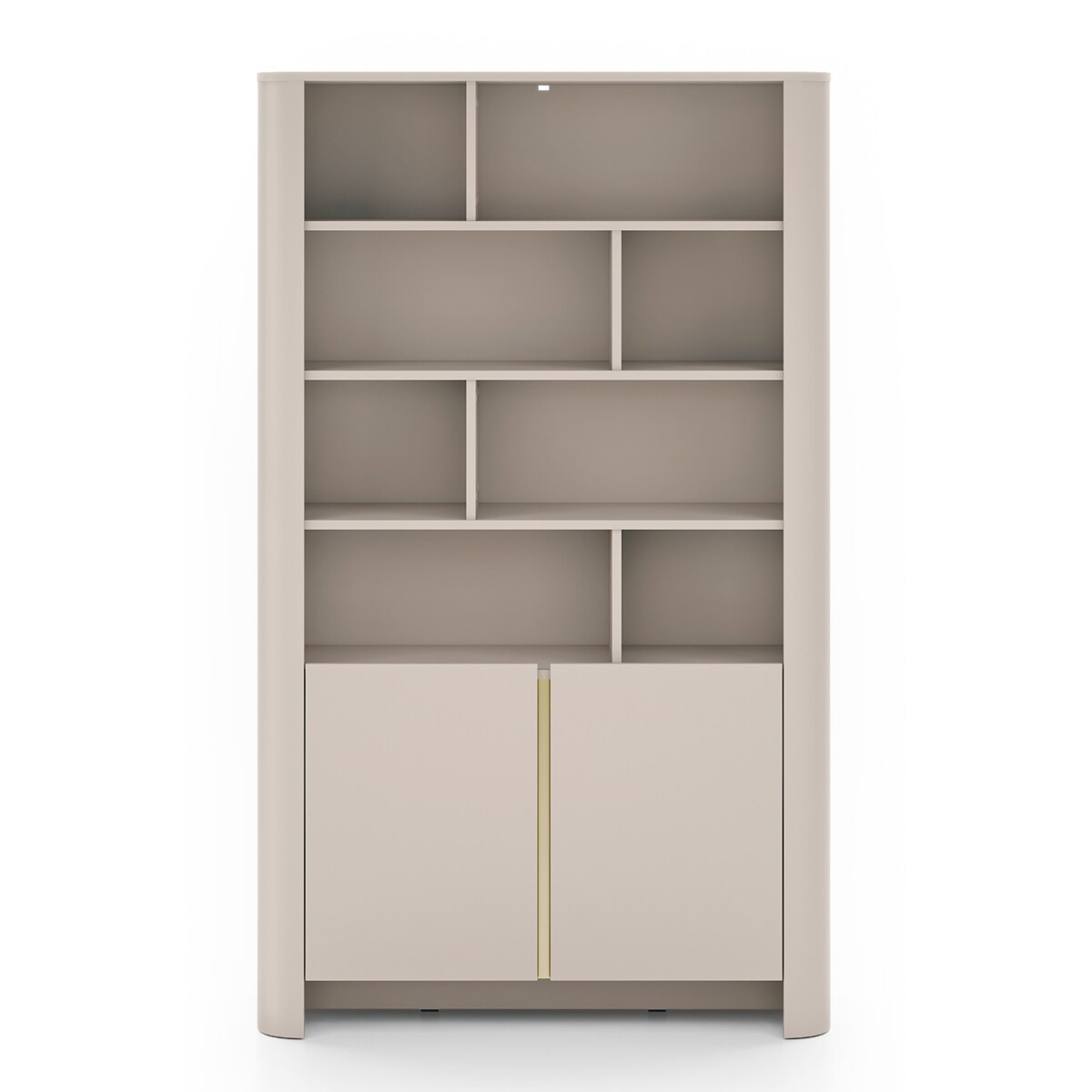 Regał pojemny o zaokrąglonych kształtach, kaszmirowy