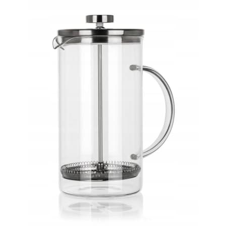 DZBANEK SZKLANY Z ZAPARZACZEM sitko imbryk czajnik na zioła herbatę 1 L