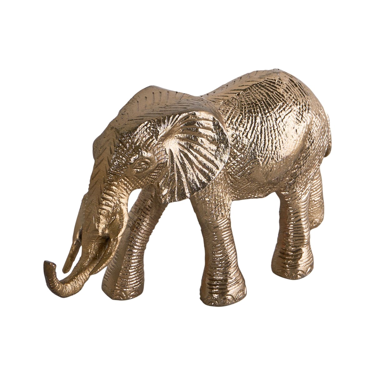 Zestaw 2 figurek dekoracyjnych Słoń SEDLARI Metal Złoty