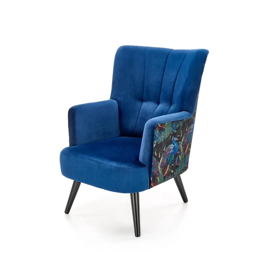 Fotel do salonu PAGONI VELVET granatowy