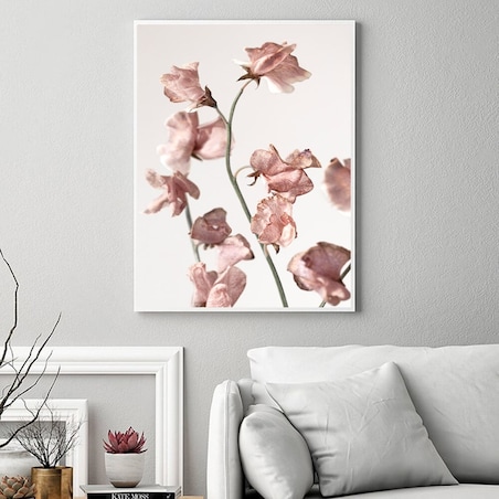Poster Story, Plakat, Obraz - Różowe Kwiatki, wymiary 60 x 84 cm