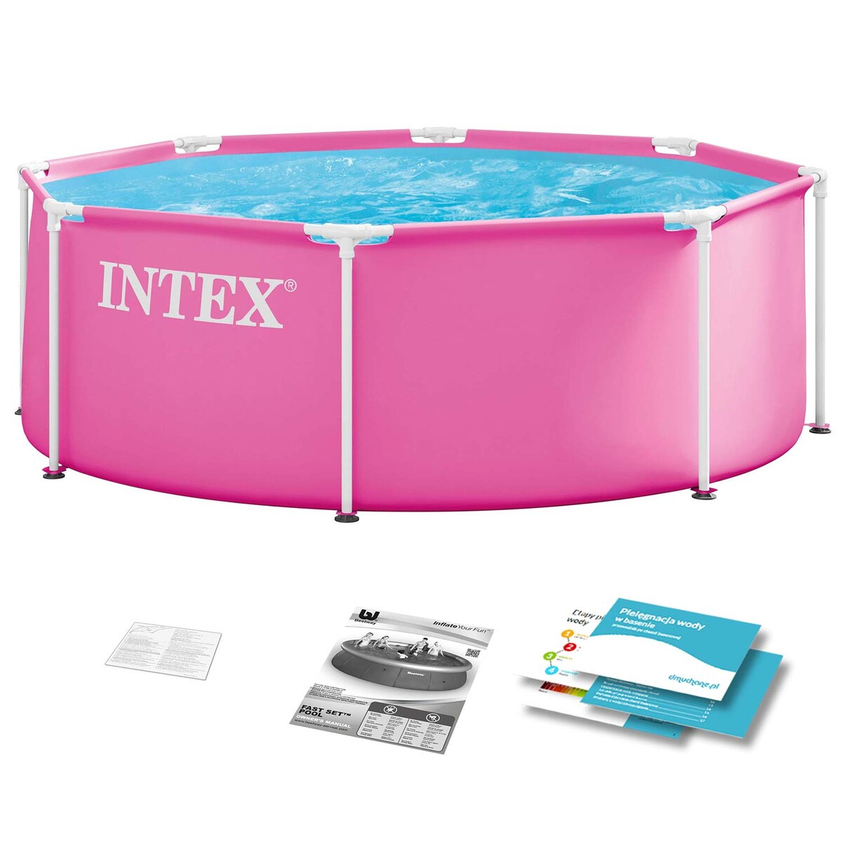 Basen stelażowy Intex dla dzieci ogrodowy okrągły 244 cm zestaw model 2026