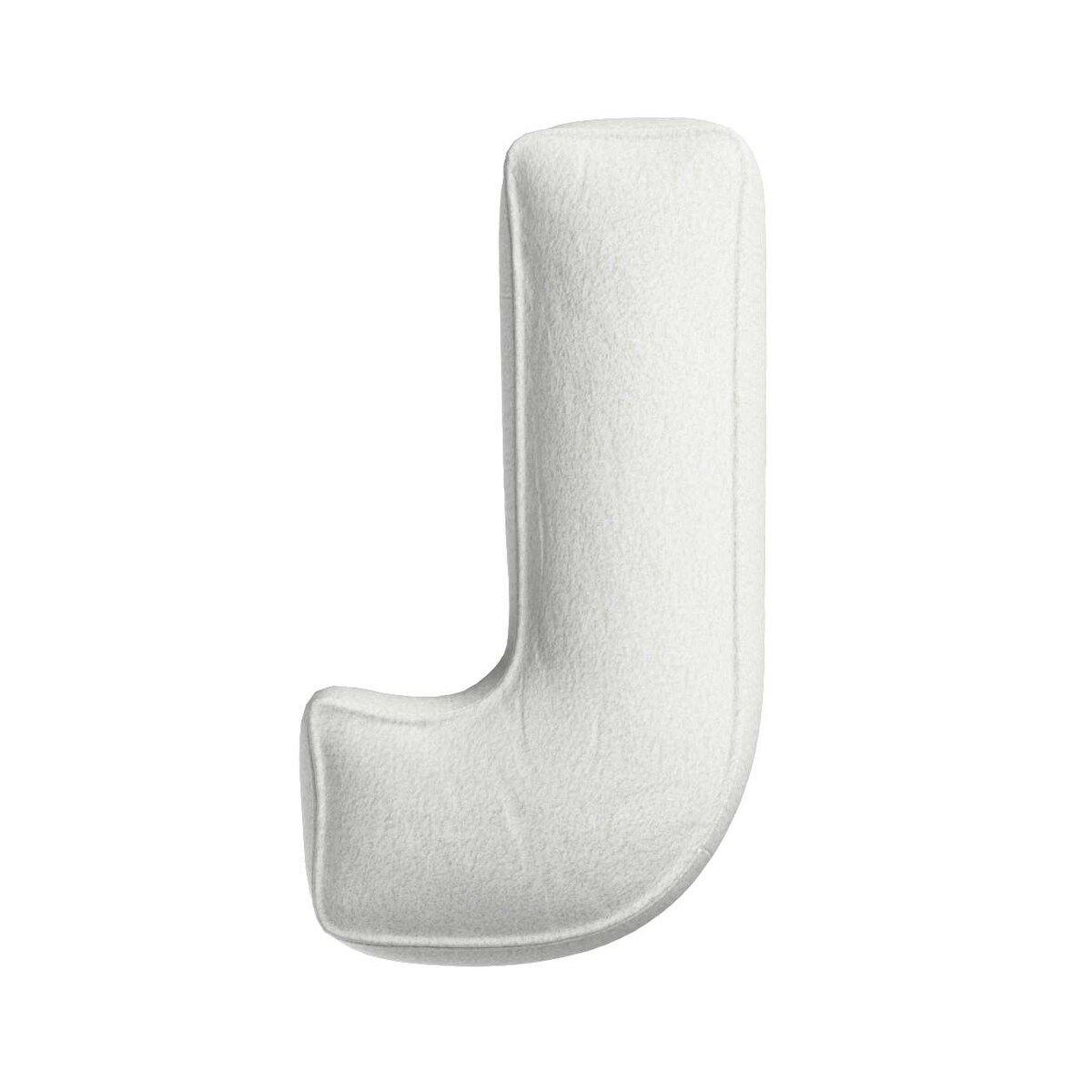 Poduszka literka J, biały, 35x40cm, Boucle