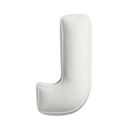 Poduszka literka J, biały, 35x40cm, Boucle