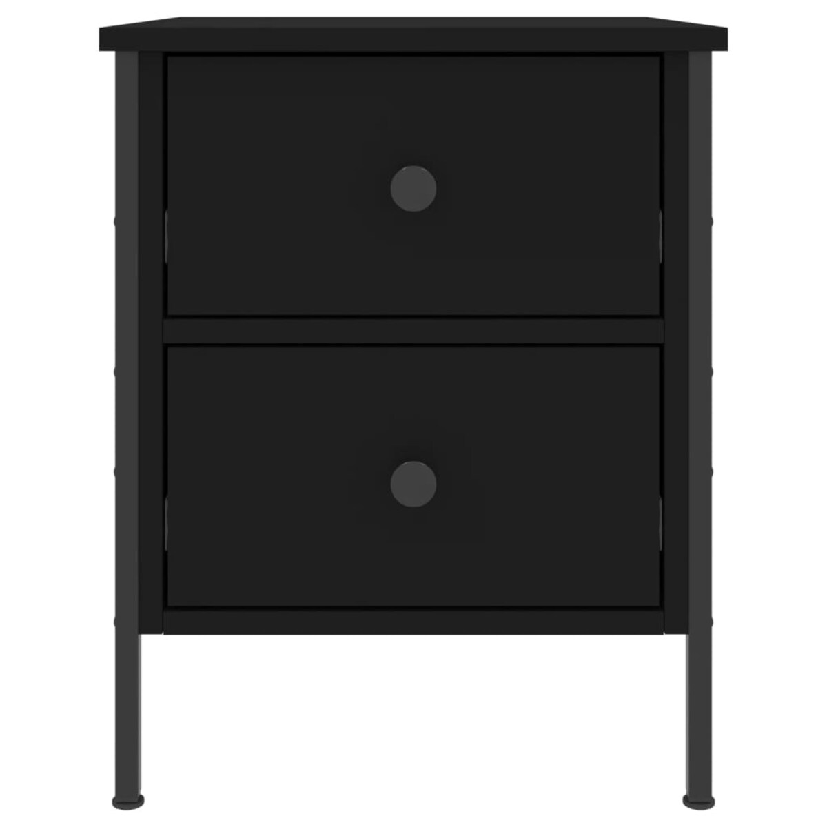 vidaXL Szafka nocna, czarna, 40x42x50 cm, materiał drewnopochodny
