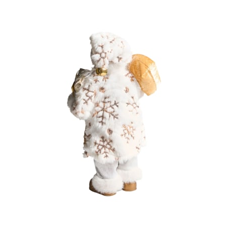 Dekoracja świąteczna STRAUMSFJORDEN Mikołaj 40 cm Biały/ złoty