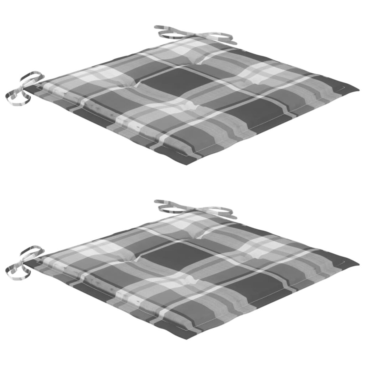 vidaXL Krzesła ogrodowe z poduszkami, 2 szt., drewno akacjowe i stal