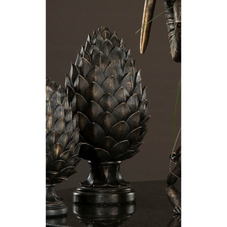 FIGURKA OGRODOWA KARCZOCH SZYSZKA WODOODPORNA OZDOBA DUŻA DO OGRODU 36cm