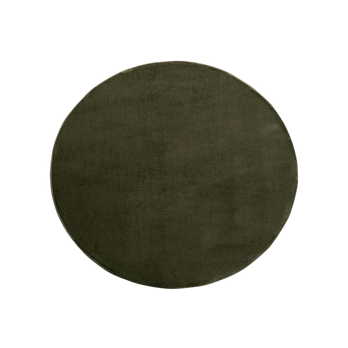 Dywan Rabbit okrągły Ciemnozielony Futro Królika Topila 4000 futrzany 160x160