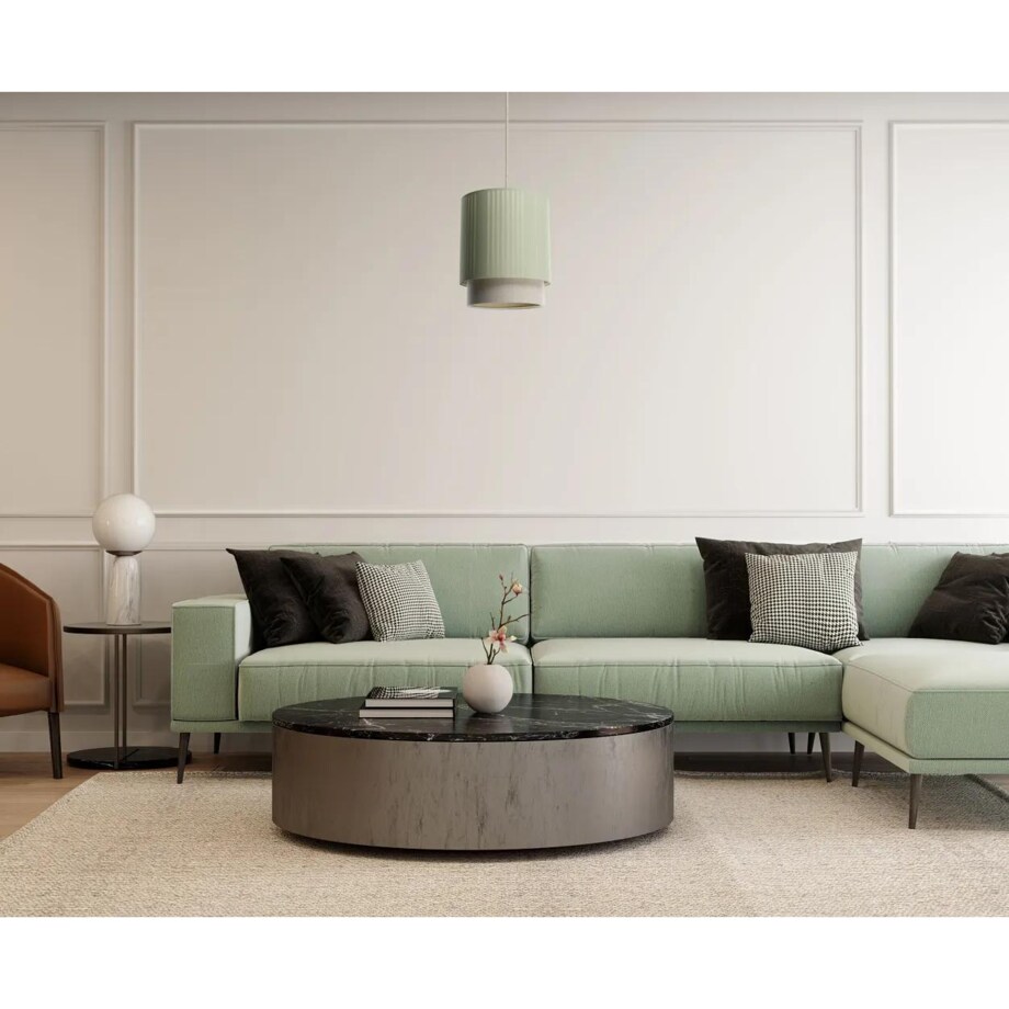 Lampa wisząca DUO LAMI LINE 30 zielona/beżowa