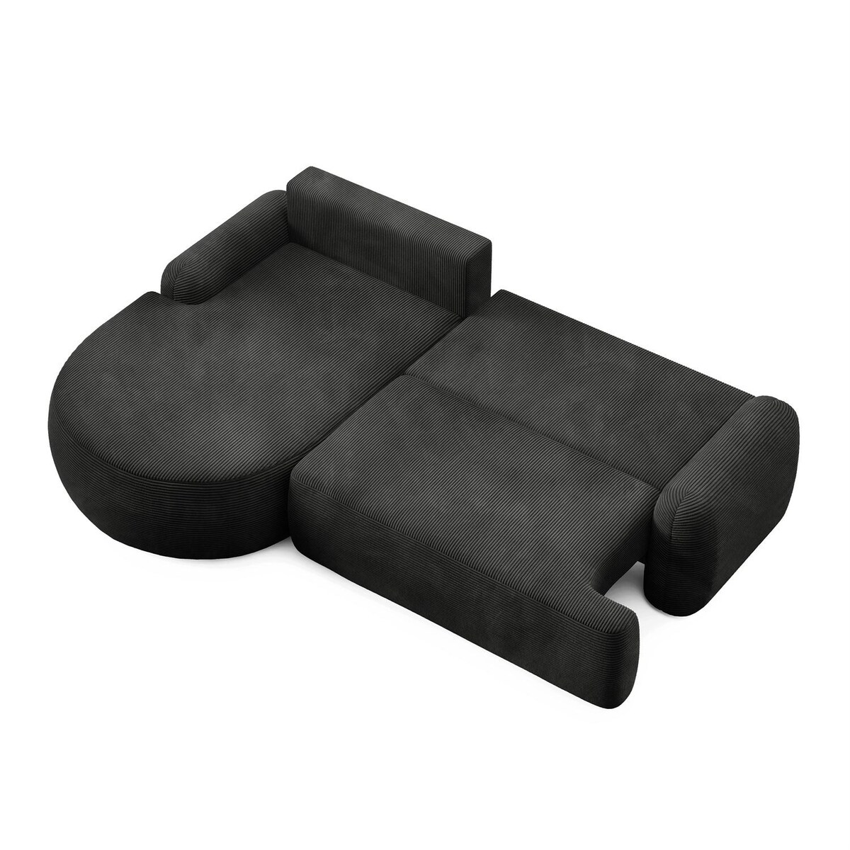 Zaokrąglony narożnik CLEO II z funkcją spania, wersja lewa, Poso 34