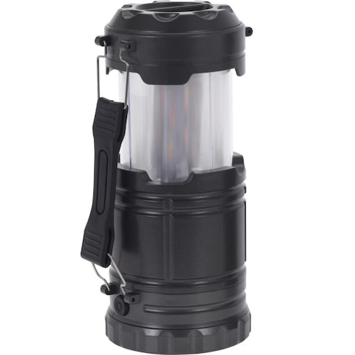 Lampa kempingowa LIGHT, LED, na baterie, tworzywo sztuczne, kolor antracytowy
