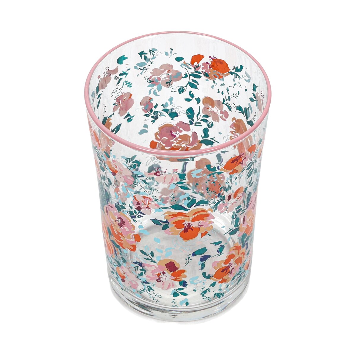 Duża szklanka w kwiatowy wzór, 510 ml