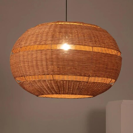 Zewnętrzna lampa wisząca Boho ABR-LW19-BH-E27 Abruzzo IP65 ratan brąz