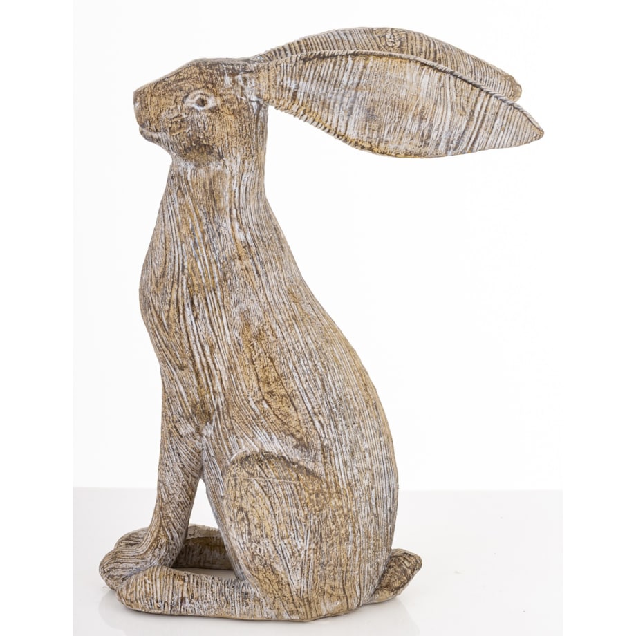 Dekoracja - brązowy królik 22x8,5x17 cm LEONIO-2